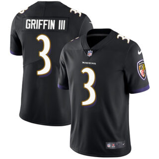 Youth Baltimore Ravens #3 Robert Griffin III Vapor Untouchable Limited Black Alternate Jersey