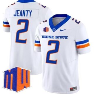 Youth Boise State Broncos #2 Ashton Jeanty White 2024 F.U.S.E. Vapor Limited Stitched Football Jersey