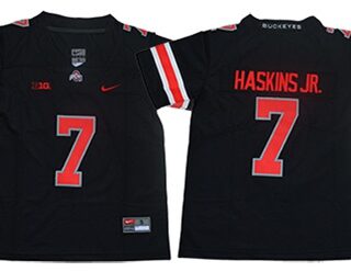 Youth Buckeyes #7 Dwayne Haskins Jr Blackout Limited Stitched Youth College Jersey