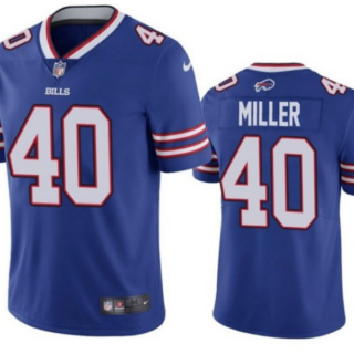 Youth Buffalo Bills #40 Von Miller Royal Vapor Untouchable Limited Stitched Jersey