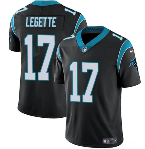 Youth Carolina Panthers #17 Xavier Legette Black Vapor Limited Stitched Football Jersey