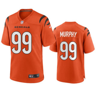 Youth Cincinnati Bengals #99 Myles Murphy Orange Stitched Game Jersey