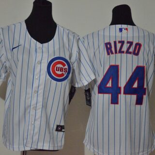 Youth Cubs 44 Anthony Rizzo White Youth Nike Cool Base Jersey