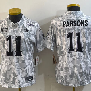 Youth Dallas Cowboys #11 Micah Parsons 2024 F.U.S.E Arctic Camo Salute To Service Limited Stitched Football Jerseys