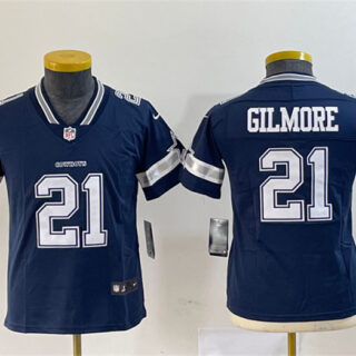 Youth Dallas Cowboys #21 Stephon Gilmore Navy Vapor Untouchable Stitched Football Jersey