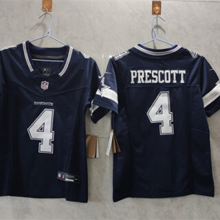 Youth Dallas Cowboys #4 Dak Prescott Navy 2023 F.U.S.E. Limited Stitched Football Jersey