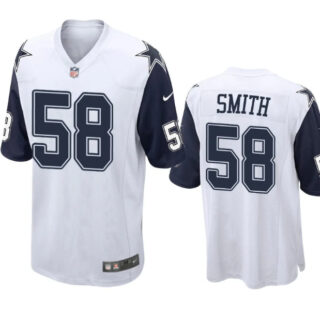 Youth Dallas Cowboys #58 Mazi Smith Navy Thanksgiving Stitched Football Jersey