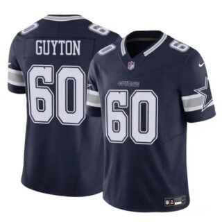 Youth Dallas Cowboys #60 Tyler Guyton Navy 2024 Draft F.U.S.E Vapor Untouchable Limited Stitched Football Jersey