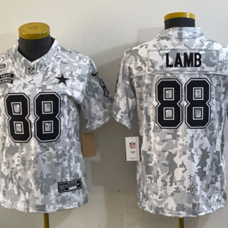 Youth Dallas Cowboys #88 CeeDee Lamb 2024 F.U.S.E Arctic Camo Salute To Service Limited Stitched Football Jerseys