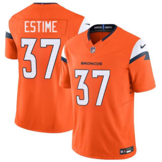 Youth Denver Broncos #37 Audric Estime Orange 2024 F.U.S.E. Vapor Limited Stitched Football Jersey