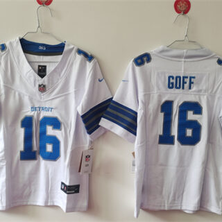 Youth Detroit Lions #16 Jared Goff White 2024 F.U.S.E. Vapor Limited Stitched Jersey