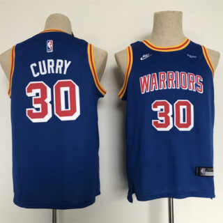 Youth Golden State Warriors #30 Stephen Curry Blue Stitched Basketball Jersey
