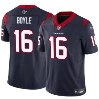 Youth Houston Texans #16 Tim Boyle Navy 2024 Vapor F.U.S.E. Limited Stitched Football Jersey