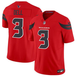 Youth Houston Texans #3 Tank Dell Red 2024 Alternate F.U.S.E Vapor Stitched Football Jersey