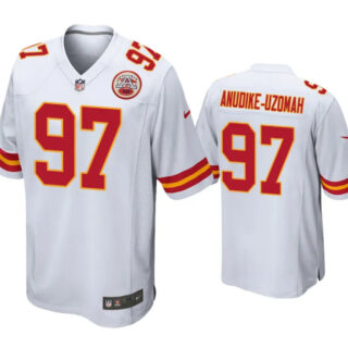 Youth Kansas City Chiefs #97 Felix Anudike-Uzomah White Stitched Jersey
