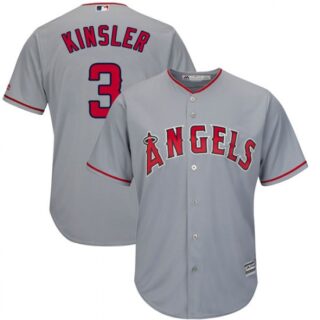Youth Los Angeles Angels #3 Ian Kinsler Gray Cool Base Jersey
