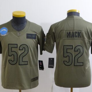 Youth Los Angeles Chargers #52 Khalil Mack Camo Salute To Service Limited Stitched Jersey