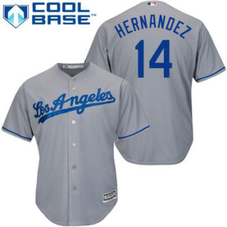 Youth Los Angeles Dodgers #14 Enrique Hernandez Gray Stitched MLB Jersey