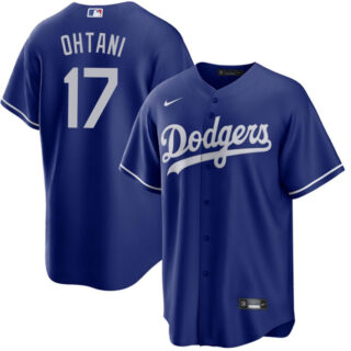 Youth Los Angeles Dodgers #17 Shohei Ohtani Blue Cool Base Stitched Jersey