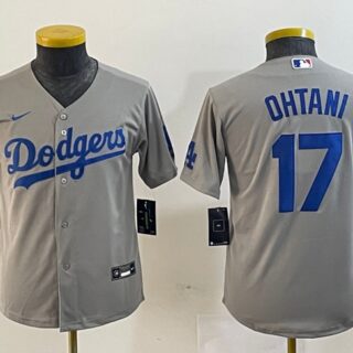 Youth Los Angeles Dodgers #17 Shohei Ohtani Grey Stitched Baseball Jersey