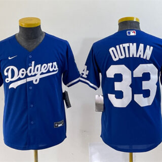 Youth Los Angeles Dodgers #33 James Outman Royal Stitched Baseball Jersey