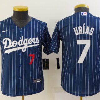 Youth Los Angeles Dodgers #7 Julio Urias Blue Stitched Jersey