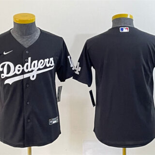 Youth Los Angeles Dodgers Blank Black Stitched Baseball Jersey