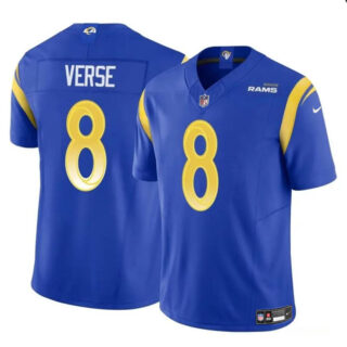 Youth Los Angeles Rams #8 Jared Verse Blue 2024 Draft F.U.S.E Vapor Untouchable Stitched Football Jersey