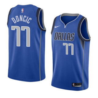 Youth Mavericks 77 Luka Doncic Royal Youth Nike Swingman Jersey