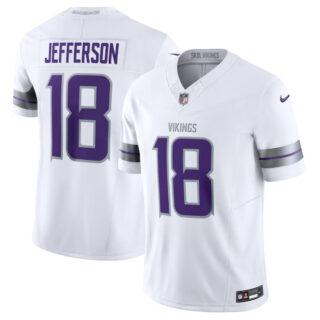 Youth Minnesota Vikings #18 Justin Jefferson White F.U.S.E. Winter Warrior Limited Stitched Jersey