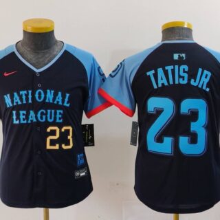 Youth National League #23 Fernando Tatis Jr. Navy 2024 All-Star Limited Stitched Baseball Jerseys
