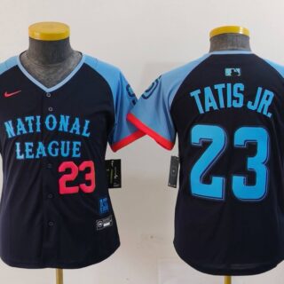 Youth National League #23 Fernando Tatis Jr. Navy 2024 All-Star Limited Stitched Baseball Jerseys