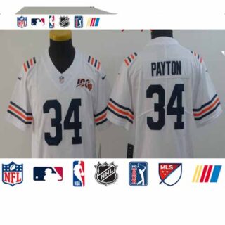 Youth Nike Bears 34 Walter Payton White Youth 2019 100th Season Alternate Classic Retired Vapor Untouchable Limited Jersey