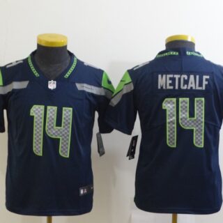 Youth Nike Seahawks 14 DK Metcalf Navy Youth Vapor Untouchable Limited Jersey
