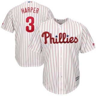 Youth Philadelphia Phillies #3 Bryce Harper White Home Cool Base Jersey