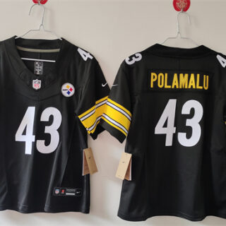 Youth Pittsburgh Steelers #43 Troy Polamalu Black F.U.S.E. Vapor Untouchable Limited Stitched Football Jersey