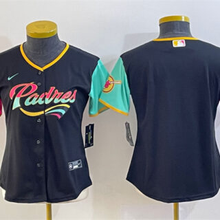 Youth San Diego Padres Blank Black City Connect Stitched Baseball Jersey