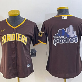 Youth San Diego Padres Brown Team Big Logo Stitched Baseball Jersey