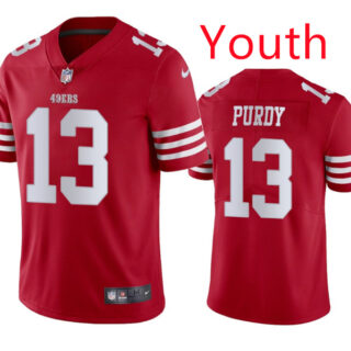 Youth San Francisco 49ers #13 Brock Purdy Red Football Jersey