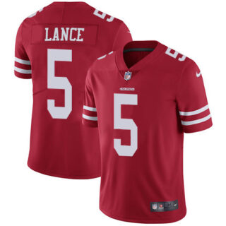 Youth San Francisco 49ers #5 Trey Lance Red Team Color Youth Stitched NFL Vapor Untouchable Limited Jersey