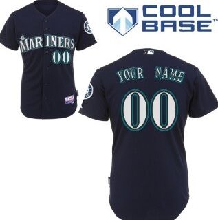 Youth Seattle Mariners Customized Navy Blue Jersey
