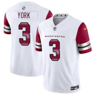 Youth Washington Commanders #3 Cade York White 2024 F.U.S.E Vapor Limited Stitched Football Jersey
