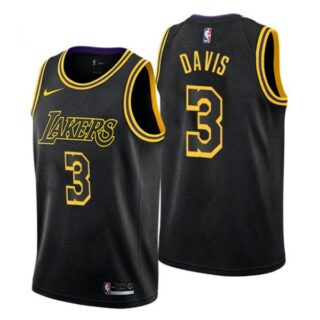 Men's Anthony Davis Los Angeles Lakers Basketball Jersey Mamba Black