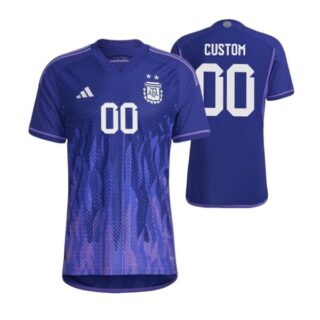 Youth Custom Argentina National Team Purple Away Soccer Jersey 2022-23