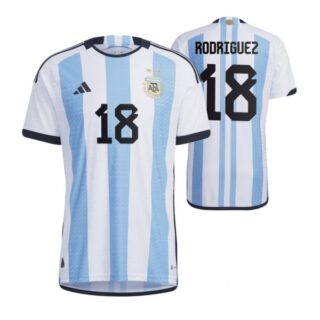 Men's Guido Rodriguez Argentina National Team White Home Soccer Jersey 2022-23
