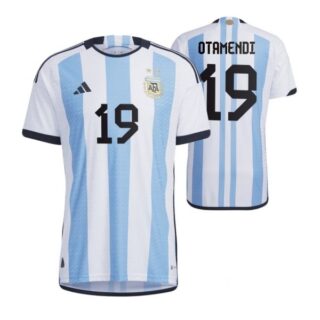 Men's Nicolas Otamendi Argentina National Team White Home Soccer Jersey 2022-23