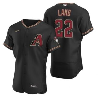 Men's Jake Lamb Arizona Diamondbacks Flex Base Jersey Black