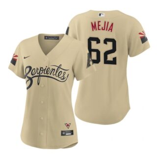 Women Arizona Diamondbacks #62 Humberto Mejia Serpientes City Connect Jersey Gold - Stitched