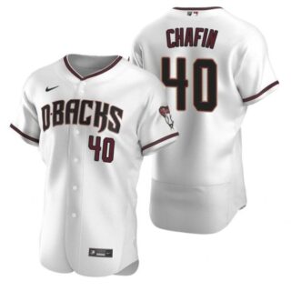 Men's Andrew Chafin Arizona Diamondbacks Flex Base Jersey White Crimson