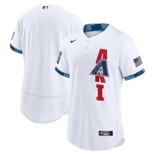 Men's - Flex Base Arizona Diamondbacks 2021 MLB All-Star White Jersey Worn In-Game - Stitched